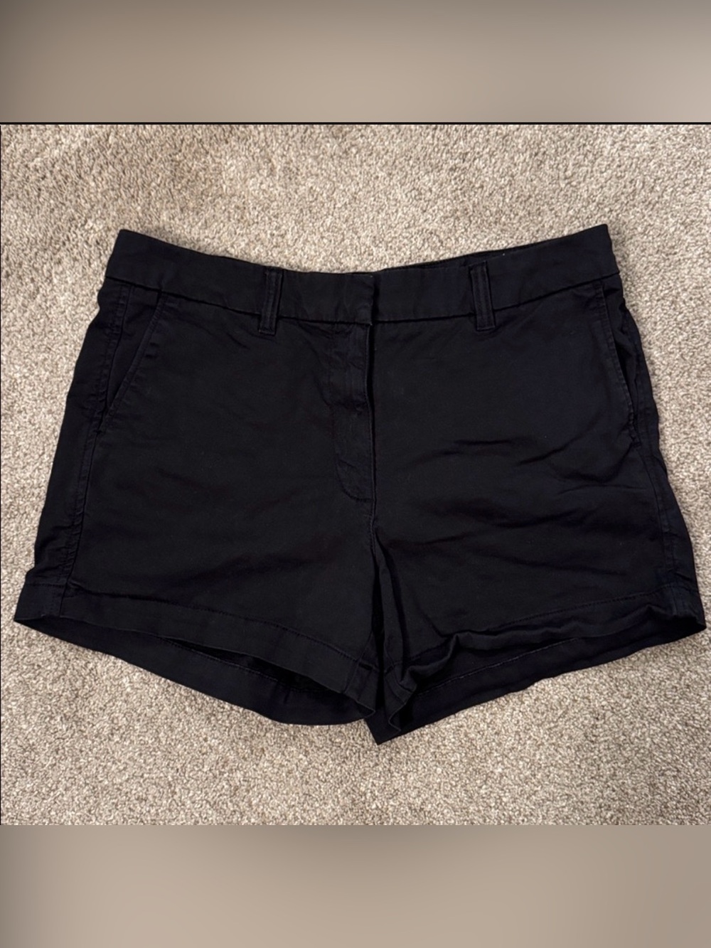 Quince Black Chino High-Rise Women’s Shorts
